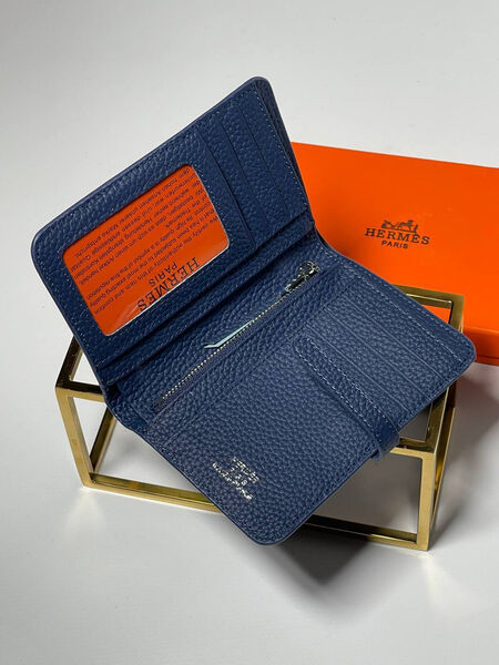 Мужской портмоне Hermès мужской кожа синий 153056-5