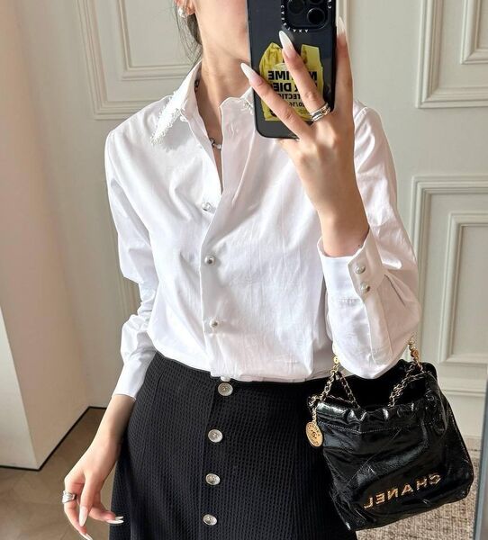 Рубашка Chanel женский белый 194318