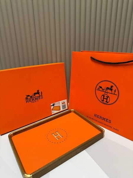 Поднос Hermès кожа u7240232-1-3