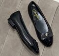 Балетки Chanel женский кожа черный 112276-3