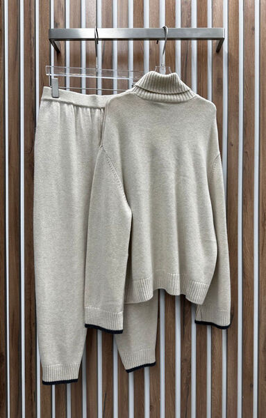 Костюм Brunello Cucinelli женский вязаная ткань бежевый 124789-5