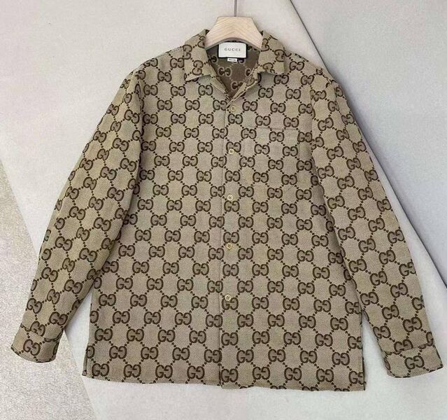 Мужская рубашка Gucci мужской бежевый 135337