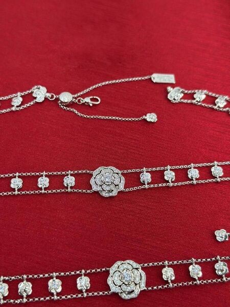 Чокер и браслет Chanel Camelia женский белое золото g1339281-1-8