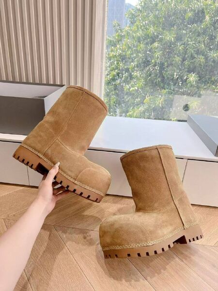 Женские ботинки Balenciaga Women's Alaska Fur Bootie женский замша коричневый h4129593-1-2