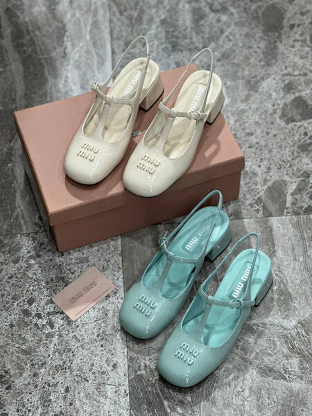 Туфли Miu Miu женский кожа бирюзовый 115025-3