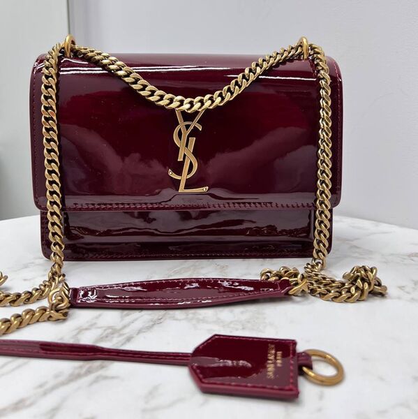 Сумка Saint Laurent женский кожа chèvre винный 189796