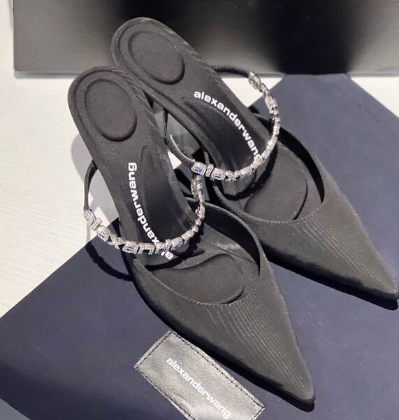 Туфли Alexander Wang женский текстиль черный,серебристый 109248