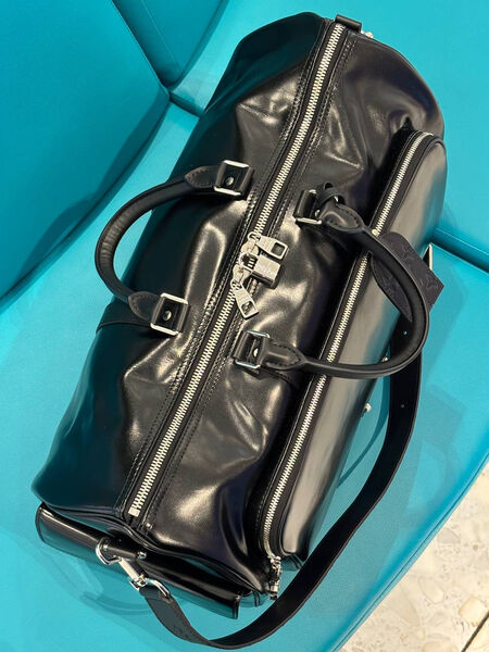 Дорожная сумка Louis Vuitton мужской кожа черный 200786-4