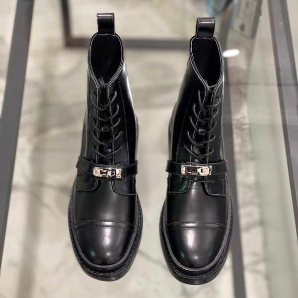 Ботинки Hermès женский кожа черный 13980-3