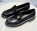 Лоферы Chanel женский кожа черный 185585-1