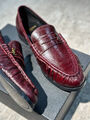 Лоферы Saint Laurent женский кожа бордовый 200263-2