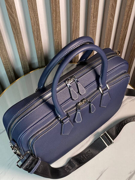 Мужской портфель Hermès мужской кожа синий 173008-3