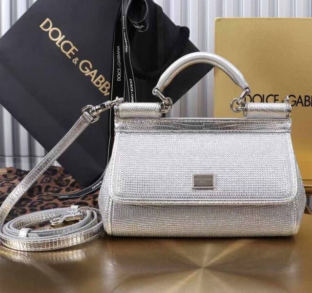 Сумка Dolce & Gabbana женский стразы темно-серый 172341