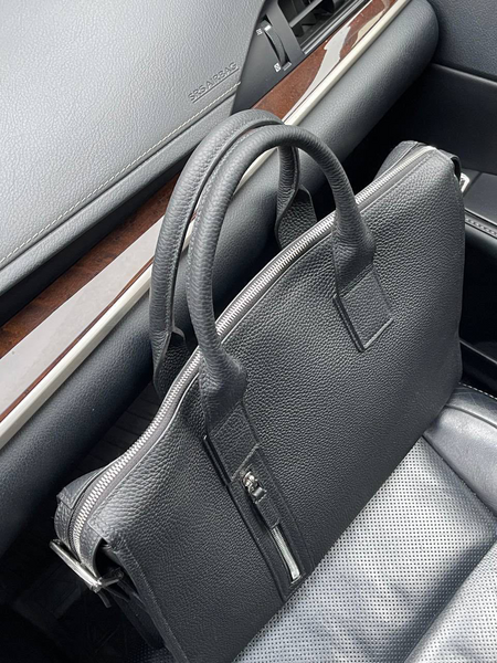 Мужской портфель Hermès мужской кожа черный 96807-6