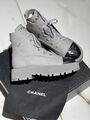 Ботинки Chanel женский кожа графитовый 130320-2