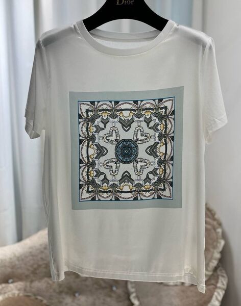 Футболка Hermès женский белый 188588