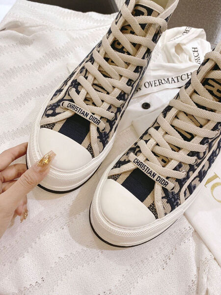 Кеды высокие Christian Dior женский текстиль черный 114036-3