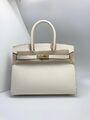 Сумка Hermès Birkin 30 ручная работа женский кожа белый 75353-2