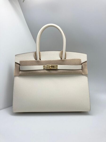 Сумка Hermès Birkin 30 ручная работа женский кожа белый 75353-2