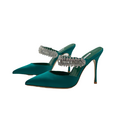 Туфли Manolo Blahnik женский сатин болотный 80849-2