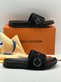 Мужские шлепки Louis Vuitton мужской кожа черный 151986-5