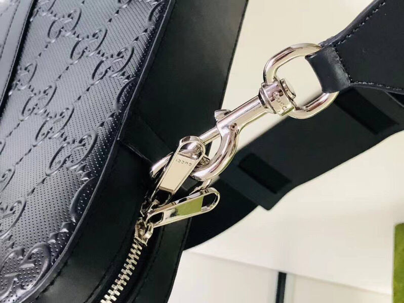 Мужской портфель Gucci мужской кожа черный 100068-8
