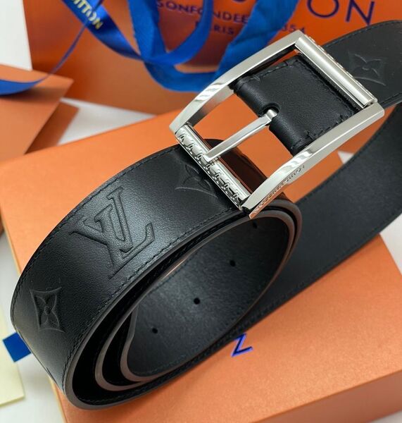 Мужской ремень Louis Vuitton мужской кожа черный 111464