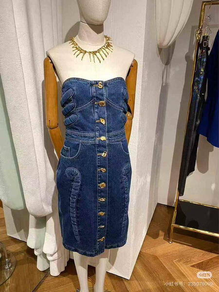 Платье Schiaparelli женский джинса темно-синий 194930