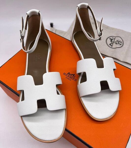 Сандалии Hermès женский кожа белый 119201