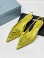 Туфли Prada женский кожа горчичный 136644-2