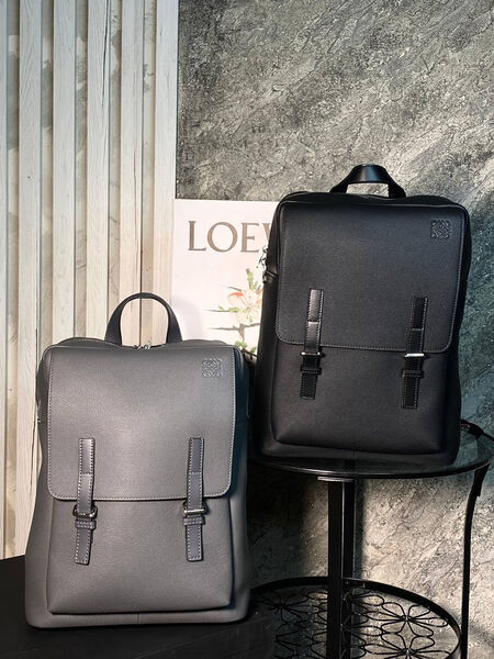 Мужской рюкзак Loewe мужской кожа черный 136553-9