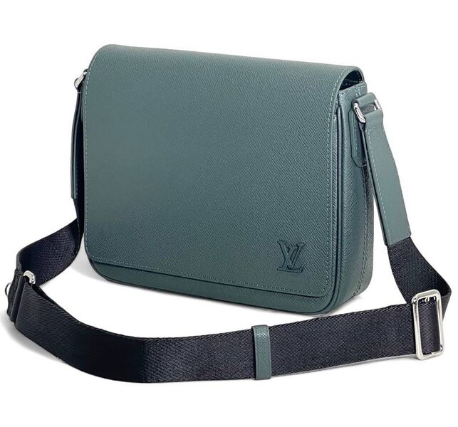 Мужская сумка мессенджер Louis Vuitton мужской кожа болотный 154014