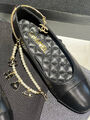 Балетки Chanel женский кожа черный 138664-4