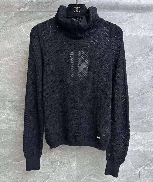 Свитер Chanel женский вязаная ткань черный 159465