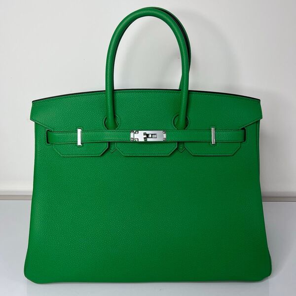 Сумка Hermès Birkin 35 женский кожа болотный 139845