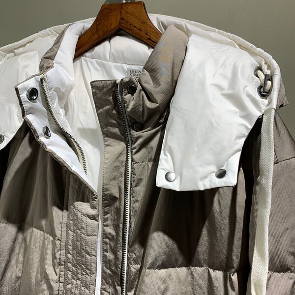 Пуховик Brunello Cucinelli женский графитовый 62292-6
