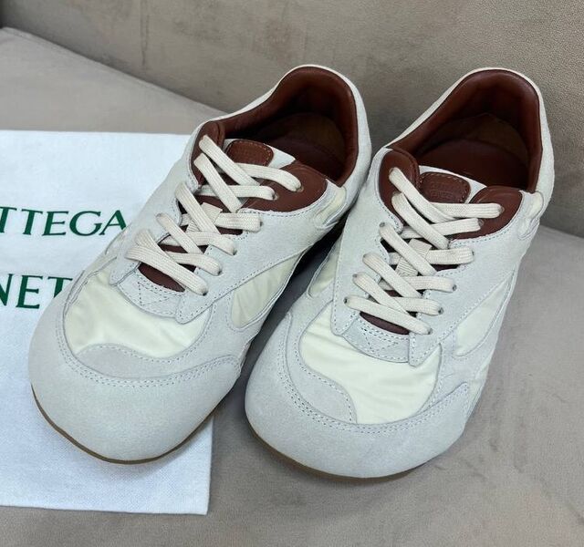Кроссовки Bottega Veneta женский нейлон графитовый 191174