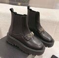 Ботинки Chanel женский кожа chèvre черный,коричневый 164797