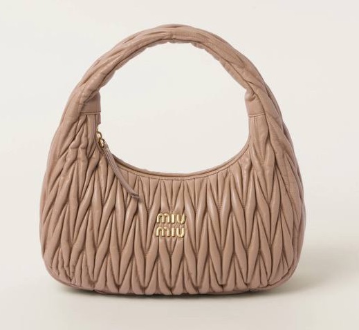 Сумка Miu Miu Wander женский кожа бежевый 142716