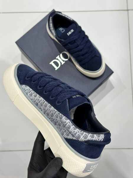 Мужские кеды Christian Dior мужской текстиль синий 185025-3