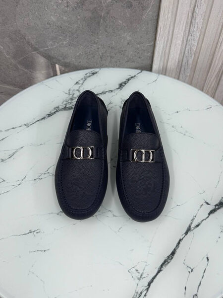 Мужские мокасины Christian Dior мужской кожа синий 185718-3
