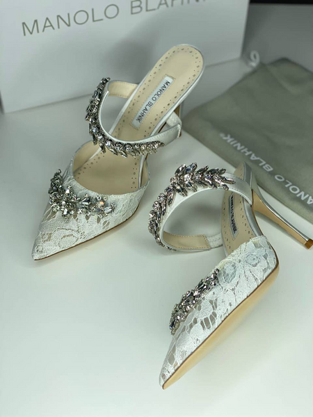 Туфли Manolo Blahnik женский болотный 80837-3
