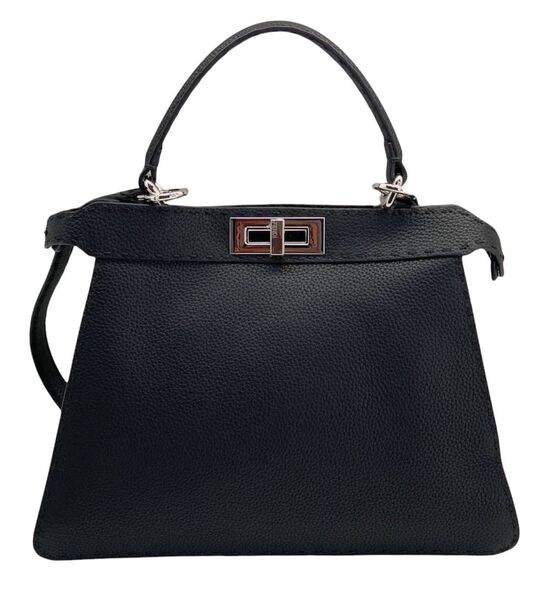Сумка Fendi 27 см женский кожа черный 74653