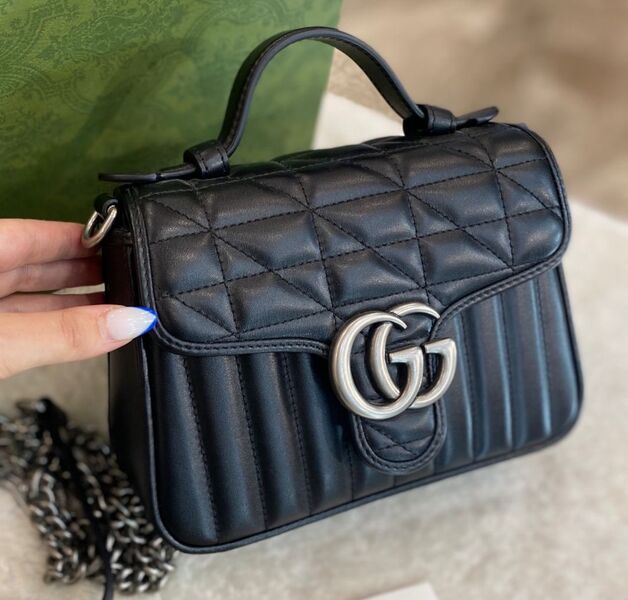 Сумка Gucci Marmont женский кожа черный 97053