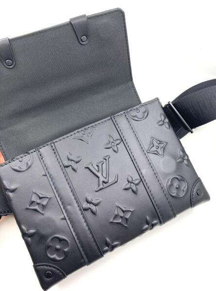 Мужская сумка мессенджер Louis Vuitton мужской кожа черный 77912-5