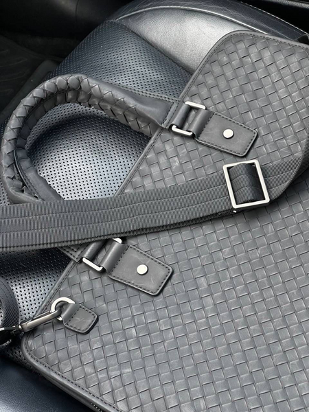 Мужской портфель Bottega Veneta мужской кожа черный 52037-6