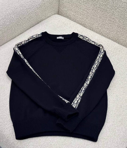 Мужской свитер Christian Dior мужской вязаная ткань черный 130860-8