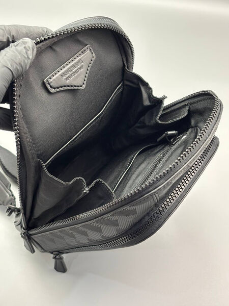 Мужская сумка слинг Montblanc мужской кожа черный 200783-4