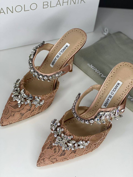 Туфли Manolo Blahnik женский бежевый 80825-3