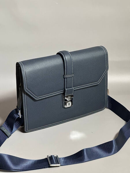 Мужская сумка мессенджер Hermès мужской кожа графитовый 152813-2